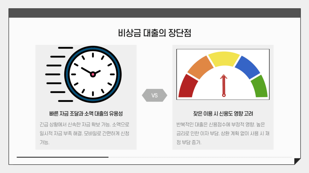 비상금 대출의 장단점