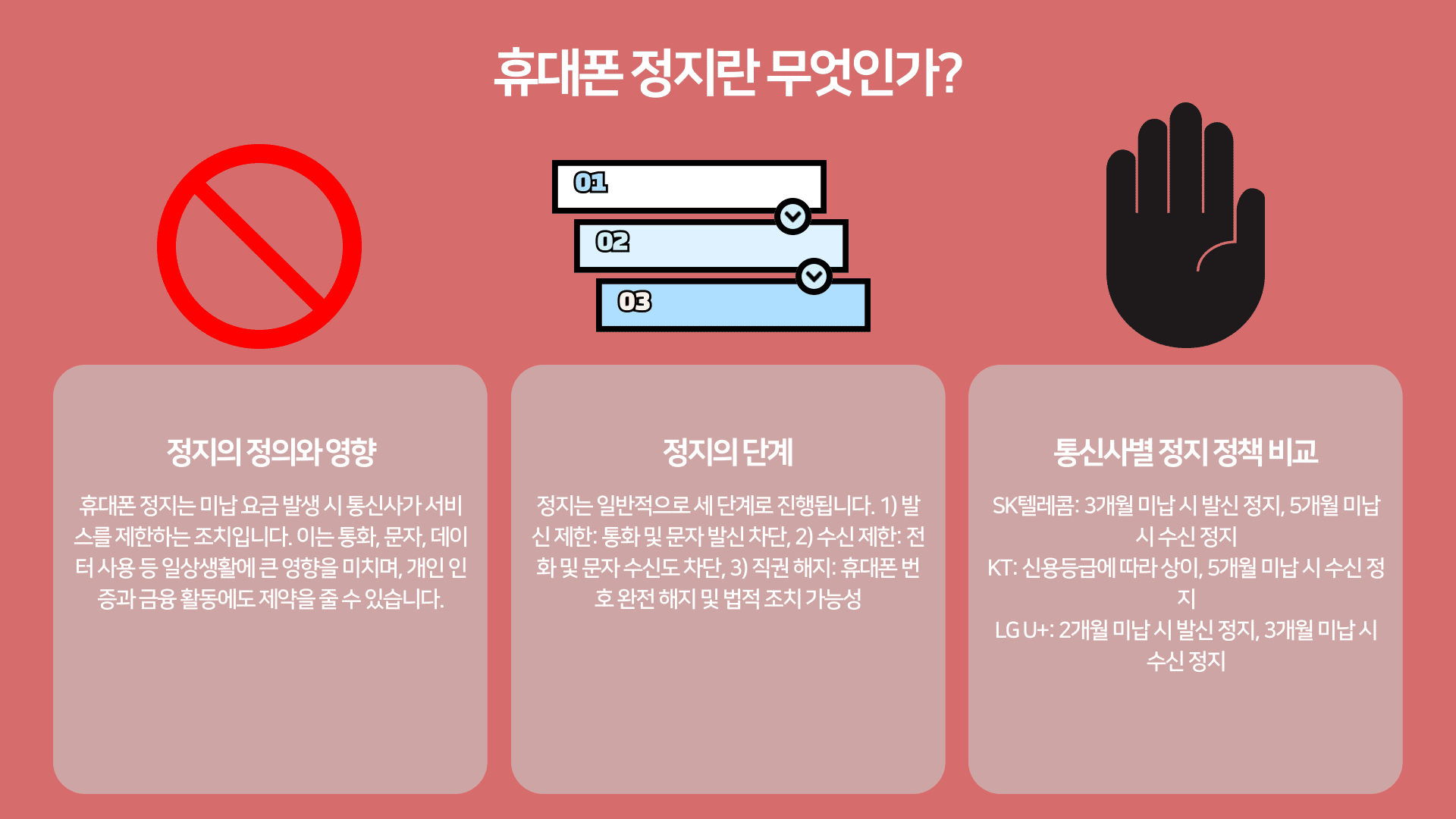 휴대폰 정지